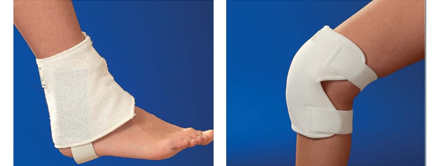 Fußgelenkbandage und Kniebandage