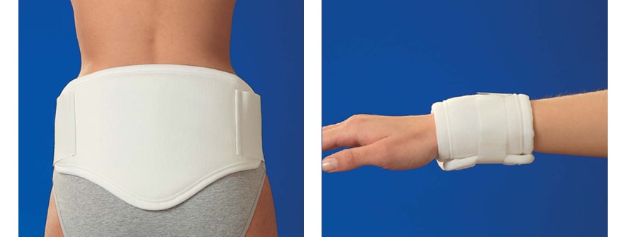 Rückenbandage und Handgelenkbandage