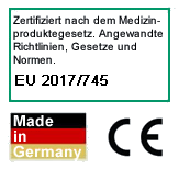 Zertifikat Zertifikat Medizinproduktgesetz RL 93/42 EWG u. RL 2003/32 EG